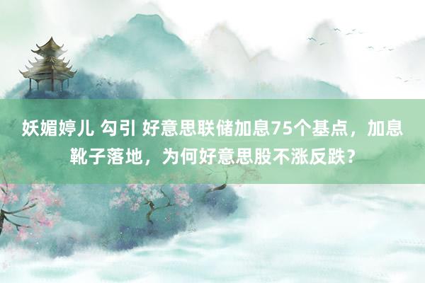 妖媚婷儿 勾引 好意思联储加息75个基点，加息靴子落地，为何好意思股不涨反跌？